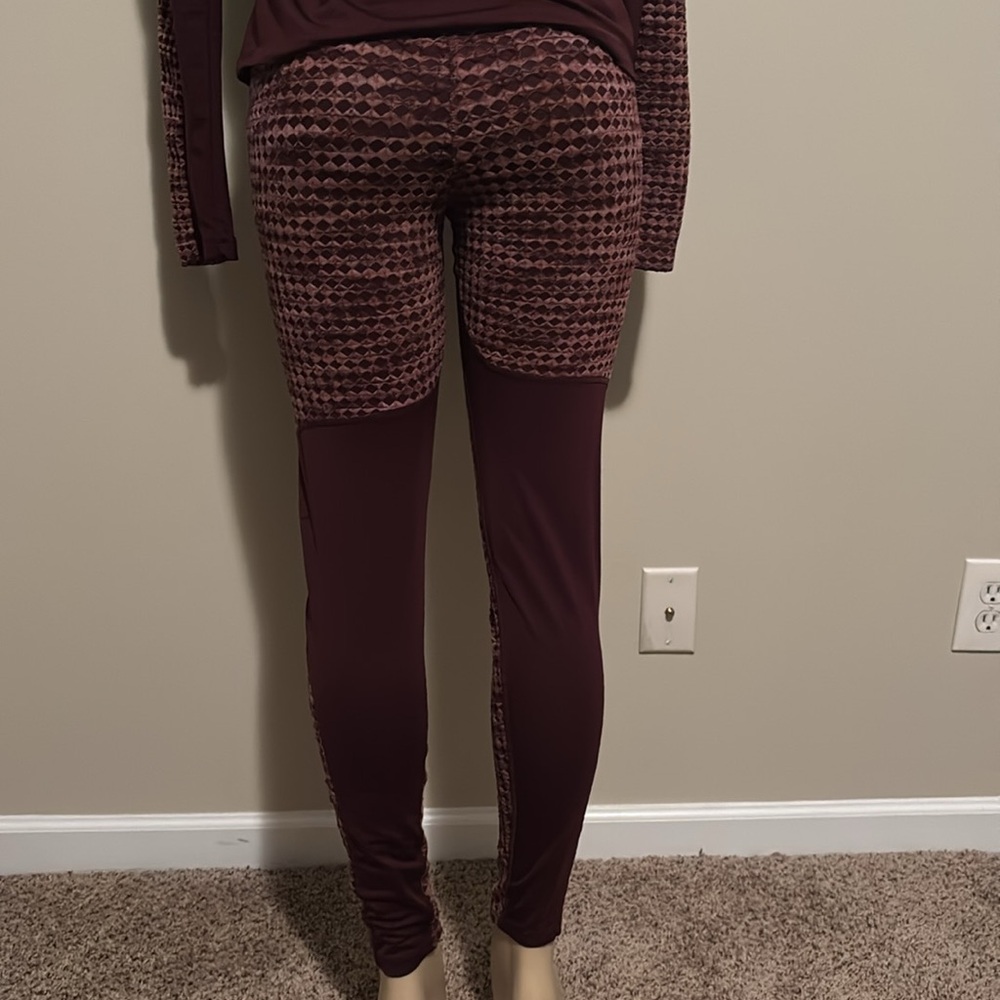 Nike Women's Pro Hyperwarm Training Set Burgundy size XL - Picture 12 of 13